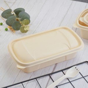 Biodegradowalna skrobia kukurydziana pudełko do pakowania żywności degradowalne pudełko na lunch Pojemniki na żywność na wynos luzem