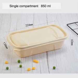 Ekologiczne pudełko na żywność ze skrobi kukurydzianej ulegające degradacji pudełko na lunch, które usuwa biodegradowalne, szczelne pojemniki na żywność