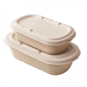 Bioegradable Food Packaging Cornskrobi Packing Lunch Box Kompostowalne Mikrofable Clamshell Take Out Food Continers