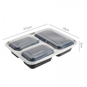 Jednorazowe okrągłe PP Plastikowy pojemnik na żywność Pojemnik na żywność Plastikowe opakowanie do przechowywania Pudełko na lunch z pokrywą